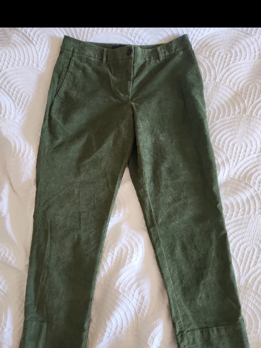 Wildfang Olive Cropped Corduroy Pants